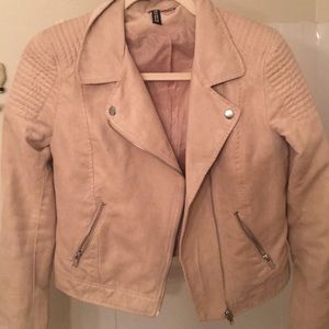 Suede moto jacket
